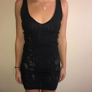 Black bodycon free people dress